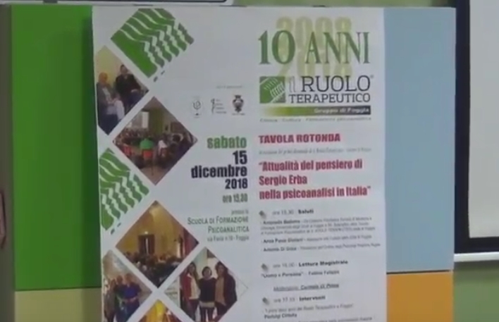 La psicoanalisi fuori dallo studio privato, la lezione di Sergio Erba continua anche a Foggia